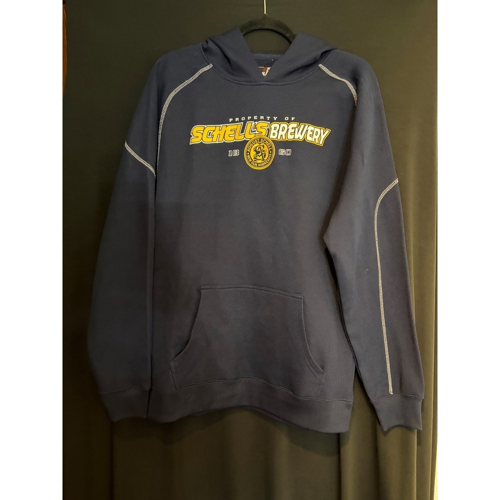 Women's Navy Blue‎ Schell's Brewery Hooded Sweatshirt Size M